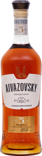 Коньяк АЙВАЗОВСКИЙ Армянский ординарный 5 лет 40%, п/у, 0.5л, вид