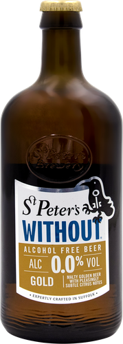 Пиво светлое безалкогольное ST.PETER'S Without Gold фильтрованное непастеризованное, 0.5л