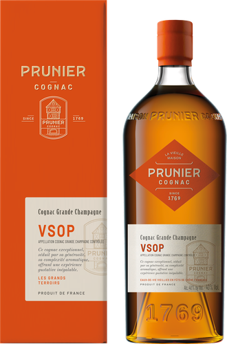 Коньяк PRUNIER VSOP Гранд Шампань ординарный 4 года 40%, п/у, 0.7л, фотография