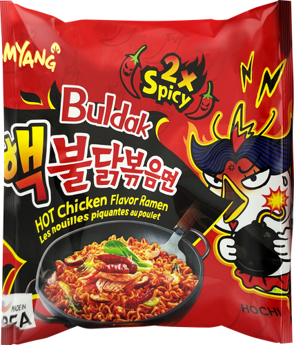 Лапша SAMYANG Buldak, со вкусом курицы, очень острая, 140г, фотография