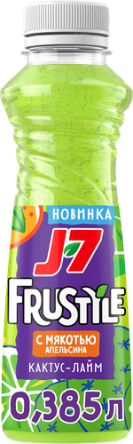 Напиток сокосодержащий J7 Frustyle из апельсинов, кактуса и лайма с мякотью, 0.385л, картинка