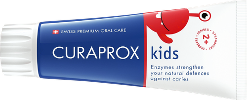 Зубная паста детская CURAPROX Kids со вкусом клубники, с 2 лет, 60мл, изображение
