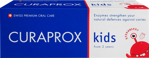 Зубная паста детская CURAPROX Kids со вкусом клубники, с 2 лет, 60мл, фотография