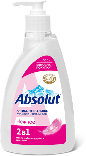 Крем-мыло жидкое ABSOLUT Нежное 2в1 антибактериальное, 500г, изображение