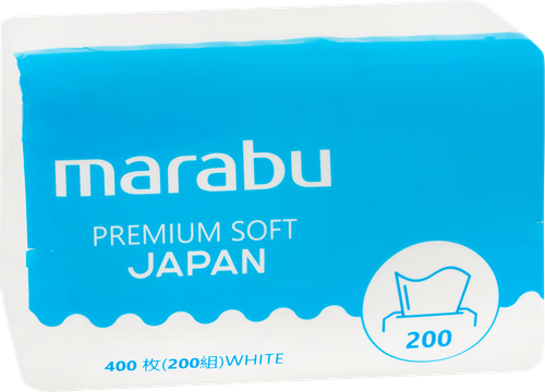 Салфетки бумажные MARABU 2-слоя, 200шт, изображение