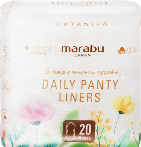 Прокладки ежедневные MARABU Botanica 1 капля, 20шт, детальное фото