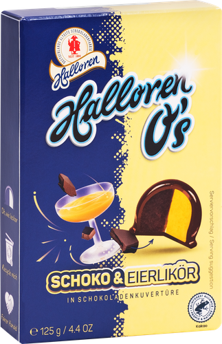 Конфеты шоколадные HALLOREN Schoko&Eierlikör с какао и яичным ликером, 125г, изображение