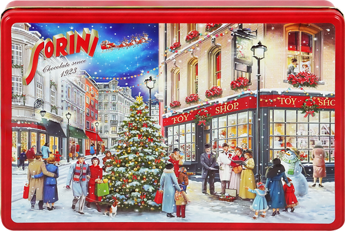 Конфеты HDI Christmas Time пралине с ореховым кремом и злаками, 185г, крупный план