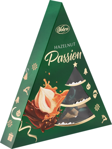 Конфеты шоколадные VOBRO Hazelnut Passion, 126г, крупный план