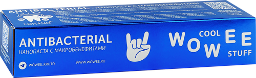 Зубная паста WOWEE Antibacterial, 60мл, крупный план