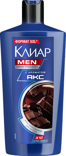 Шампунь мужской КЛИАР MEN Дарк Темптейшн против перхоти, 650мл, крупный план