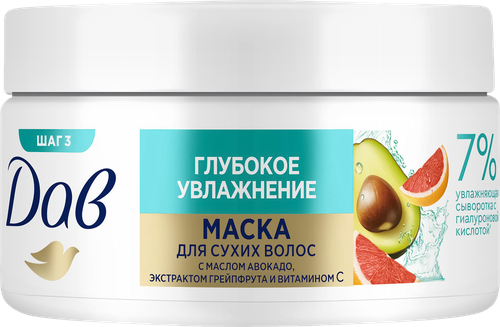 Маска для волос ДАВ Глубокое увлажнение, 300мл, детальное фото