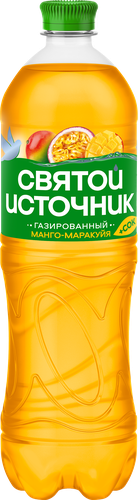 Вода+Сок СВЯТОЙ ИСТОЧНИК Манго-маракуйя, газированная, 1л, детальное фото