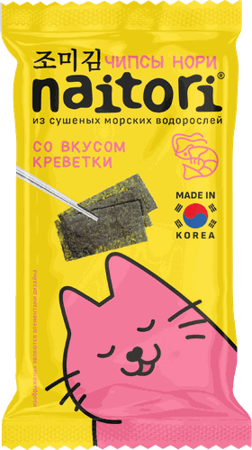 Чипсы нори NAITORI со вкусом креветки, 3г, детальное фото
