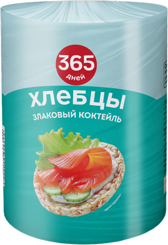 Хлебцы 365 ДНЕЙ Злаковый коктейль, 80г, вид