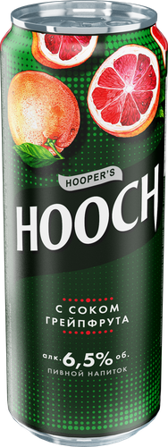 Напиток пивной HOOCH Супер с соком грейпфрута пастеризованный 6,5%, 0,45л, детальное фото