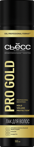 Лак для волос СЬЁСС Pro Gold экстрасильная фиксаци, 500мл, вид