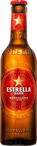 Пиво светлое ESTRELLA Damm пастеризованное фильтрованное 4,6%, 0,33л, фотография