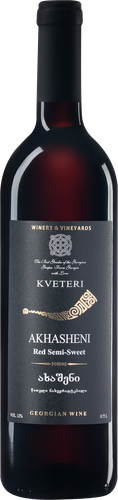 Вино KVETERI Ахашени ординарное сортовое красное полусладкое, 0.75л, фотография