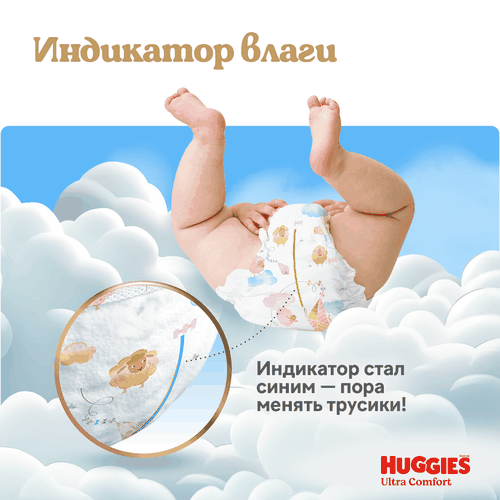 Подгузники-трусики для девочек HUGGIES Ultra Comfort 3 6–11кг, 54шт, изображение
