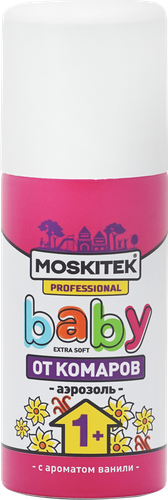Аэрозоль MOSKITEK Baby от комаров, 100мл, вид