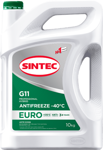 Антифриз SINTEC Euro G11 green до -40, 10кг, фотография