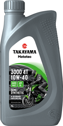 Масло моторное TAKAYAMA Mototec 3000 4T 10W-40 SL MA2, 1л, изображение