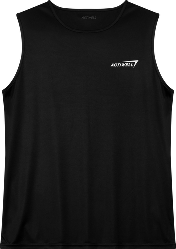 Майка спортивная мужская ACTIWELL черная, Арт. AW25102-01, детальное фото