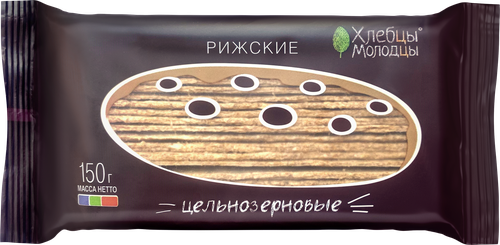 Хлебцы ХЛЕБЦЫ-МОЛОДЦЫ Рижские хрустящие, цельнозерновые, 150г, фото