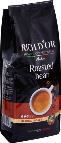 Кофе зерновой RICH DOR натуральный средняя обжарка, 1кг, картинка