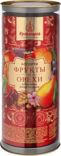 Конфеты КРЕМЛИНА Moscow сухофрукты и орехи в шоколаде, глазированные, 250г, изображение