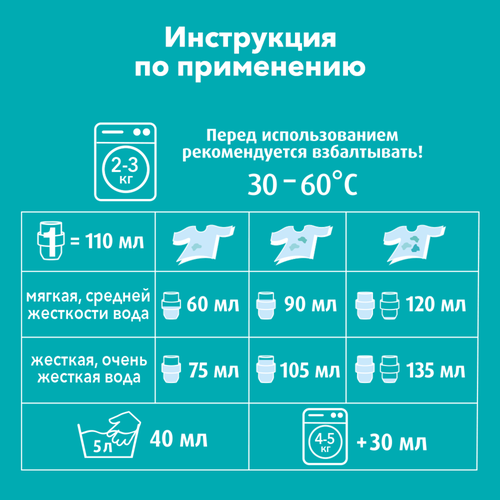 Гель для стирки ЛАСКА Синтетика и спорт Восстановление, 3л, фото