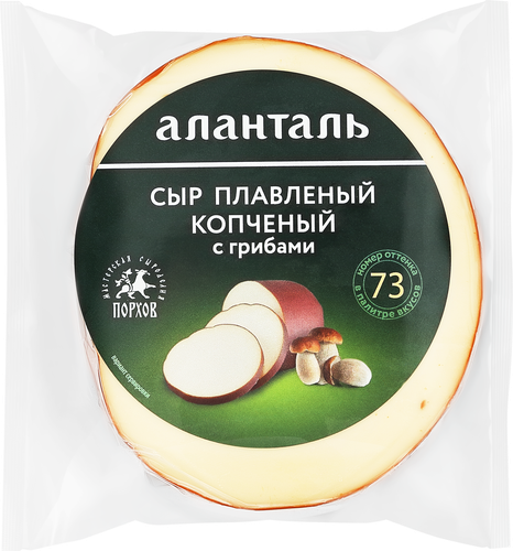 Сыр плавленый копченый АЛАНТАЛЬ N73 с грибами 40%, без змж, 240г, детальное фото