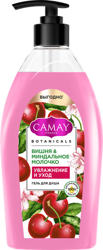 Гель для душа CAMAY Вишня и миндальное молочко, 750мл, фото