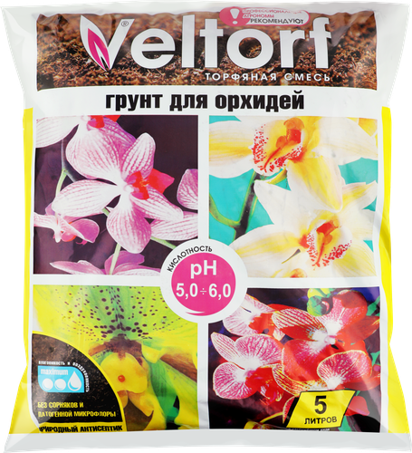Грунт для орхидей VELTORF кислотность 5–6, 5л, картинка