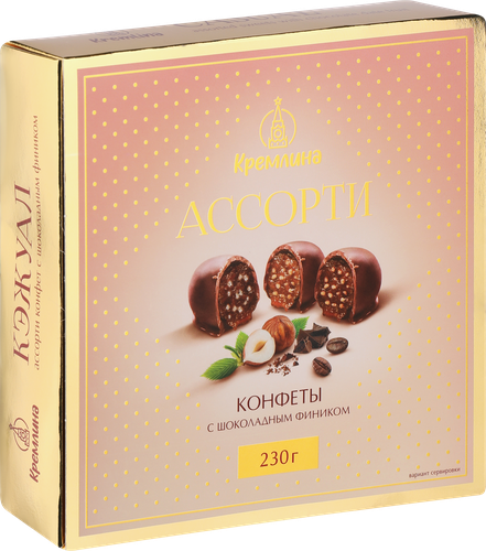Конфеты КРЕМЛИНА из финика в шоколаде, глазированные, 230г, фото