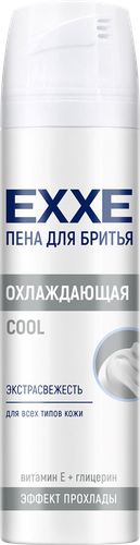 Пена для бритья EXXE Cool Освежающая, 200мл, крупный план