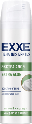 Пена для бритья EXXE Extra aloe Восстанавливающая, 200мл, детальное фото