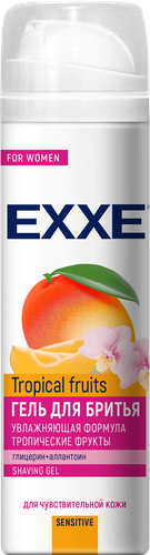 Гель для бритья женский EXXE Sensitive Tropical fruits, 200мл, детальное фото