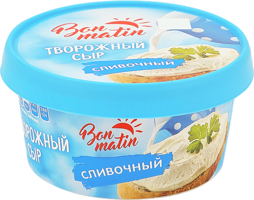 Сыр творожный BON MATIN Сливочный 30%, без змж 130г, 130г, изображение