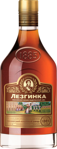 Коньяк ЛЕЗГИНКА Марочный выдержанный КВ 40%, 0.25л