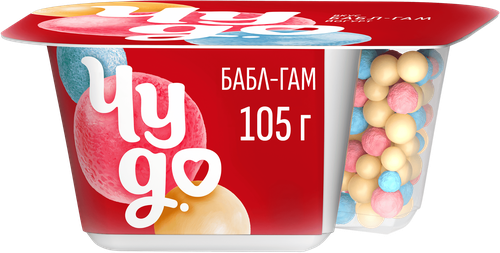 Йогурт ЧУДО Бабл-гам 4%, без змж, 101г, вид