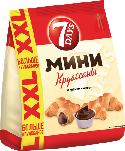 Мини-круассаны 7DAYS с кремом какао, 335г, фото