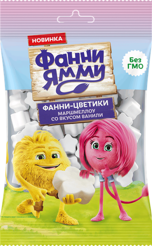 Маршмеллоу ФАННИ ЯММИ со вкусом ванили, 50г, фото