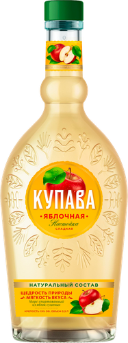 Настойка КУПАВА Яблочная 19%, сладкая, 0.5л