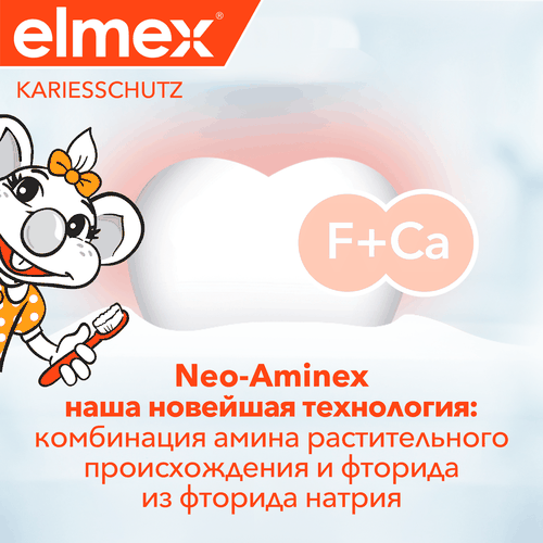 Зубная паста детская COLGATE Elmex Baby защита от кариеса, 0–2 года, 50мл, крупный план