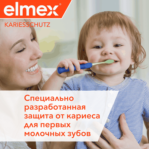 Зубная паста детская COLGATE Elmex Baby защита от кариеса, 0–2 года, 50мл, вид