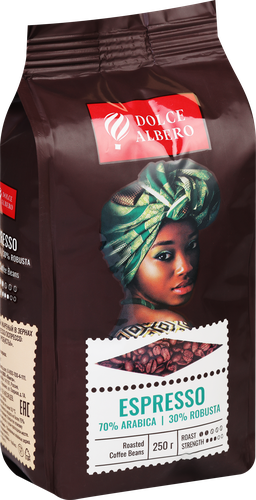Кофе зерновой DOLCE ALBERO Espresso, 250г, картинка