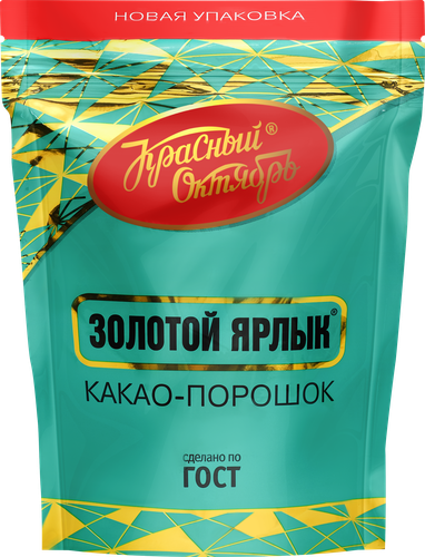 Какао-напиток КРАСНЫЙ ОКТЯБРЬ Золотой ярлык, 90г, вид