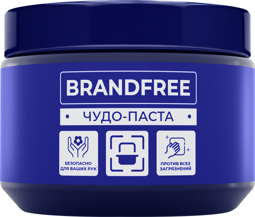 Паста чистящая BRANDFREE для уборки твердых поверхностей, 500г, вид